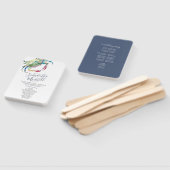 水彩カニビーチ結婚式プログラムファン ハンドファン (組立なし)