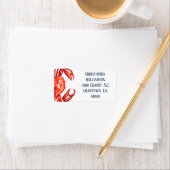 水彩カニ差出人住所 ラベル (インサイチュ)