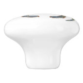 水彩カニ – 灰色 セラミックノブ (側面)