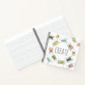 水彩カブトムシがスケッチブックを作成 ノートブック (内部)