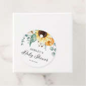 水彩カボチャとヒマワリ秋ベビーシャワー フェイバータグ (インサイチュ)