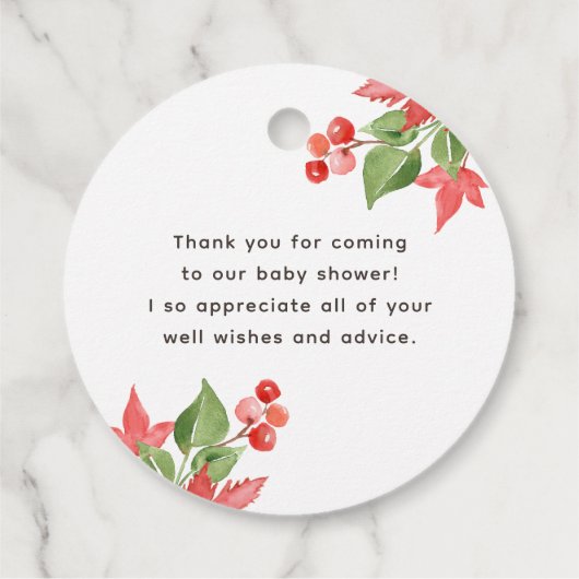 水彩カボチャとメープル葉ズに感謝 フェイバータグ (裏面)