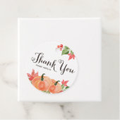 水彩カボチャとメープル葉ズに感謝 フェイバータグ (インサイチュ)