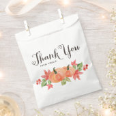 水彩カボチャとメープル葉ズに感謝 フェイバーバッグ (クリップ留めされた状態)