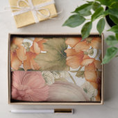 水彩カボチャと秋の葉のデコページ 薄葉紙 (ギフト)