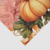 水彩カボチャと秋の葉のデコページ 薄葉紙 (詳細)