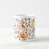 水彩カボチャと紅葉 コーヒーマグカップ (中央)