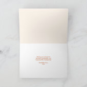 水彩カボチャと葉の感謝祭 カード (内部)