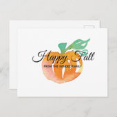 水彩カボチャのはがき ポストカード (正面/裏面)