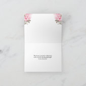 水彩カボチャのピンクフローラ サンキューカード (内部)