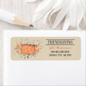 水彩カボチャのフレンドリー ラベル (インサイチュ)