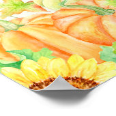 水彩カボチャのポスター ポスター (角)