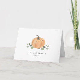 水彩カボチャの愛感謝していと感謝の注 招待状