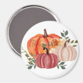 水彩カボチャカスタム文字 マグネット (正面/裏面)