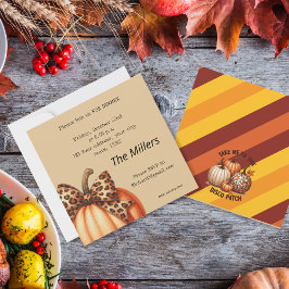 水彩カボチャカラフル感謝祭ディナー 招待状