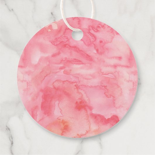 水彩カボチャグリッター秋ガールベイビーシャワー フェイバータグ (裏面)