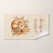 水彩カボチャフローラデザイン- バスタオルセット (ハンドタオル)