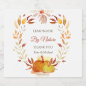 水彩カボチャフローラ リキュールボトルラベル (シングルラベル)