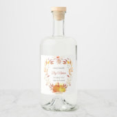 水彩カボチャフローラ リキュールボトルラベル (正面)