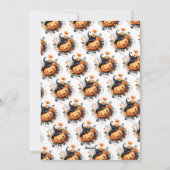 水彩カボチャ写真ハッピーハローウィンカード シーズンカード (裏面)