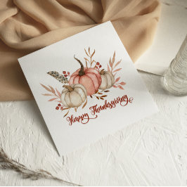 水彩カボチャ幸せな感謝祭カード