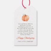 水彩カボチャ感謝商品焼いたラベル ギフトタグ (正面)