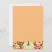 水彩カボチャ感謝祭の招待 招待状 (裏面)