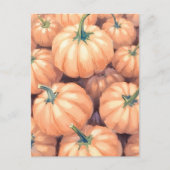 水彩カボチャ感謝祭ハロウィーン シーズンポストカード (正面)