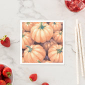 水彩カボチャ感謝祭ハロウィーン スタンダードカクテルナプキン (インサイチュ)