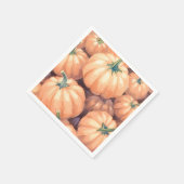 水彩カボチャ感謝祭ハロウィーン スタンダードカクテルナプキン (角)