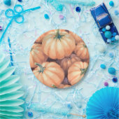 水彩カボチャ感謝祭ハロウィーン ペーパープレート (パーティー)