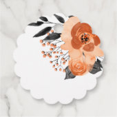 水彩カボチャ男の子の赤ちゃんシャワーのお願い フェイバータグ (裏面)