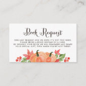 水彩カボチャ秋のブックリクエストカード エンクロージャーカード (正面)