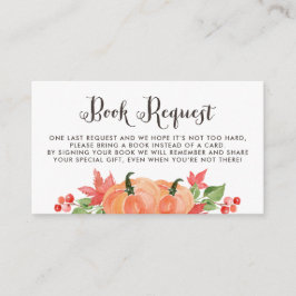 水彩カボチャ秋のブックリクエストカード エンクロージャーカード