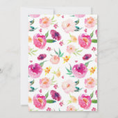 水彩カボチャ秋ガールベビーシャワー 招待状 (裏面)