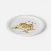 水彩カボチャ秋ベビーシャワー紙プレート ペーパープレート (アングル)