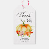 水彩カボチャ秋感謝していユー ギフトタグ (裏面)