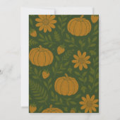 水彩カボチャ秋秋フローラベビーシャワー 招待状 (裏面)