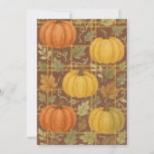 水彩カボチャ秋秋フローラベビーシャワー 招待状 (裏面)