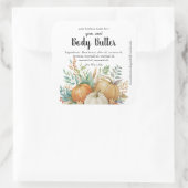 水彩カボチャ秋葉体バター スクエアシール (バッグ)