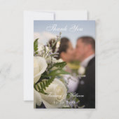 水彩カボチャ結婚スクリプトの写真 サンキューカード (正面)