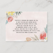 水彩カボチャ表示ブライダルシャワー エンクロージャーカード (正面)