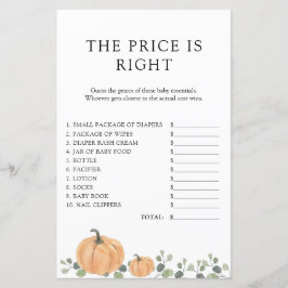 水彩カボチャ赤ちゃんシャワーゲーム