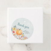 水彩カボチャ赤ちゃんシャワーメッセージカード フェイバータグ (インサイチュ)