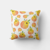 水彩カボチャ&ひまわり クッション (正面)