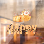 水彩カボチャ&オレンジハッピーサンクスギビング ウィンドウサイン (シート2)