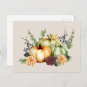 水彩カボチャ ポストカード (正面/裏面)