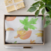 水彩カボチャ&メープルリーフパターン 薄葉紙 (ギフト)