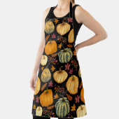 水彩カボチャ：秋のシームレスなパターン。 エプロン (インサイチュ)