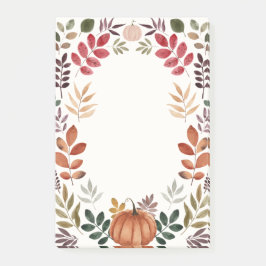 水彩カボチャ&紅葉 ポストイット